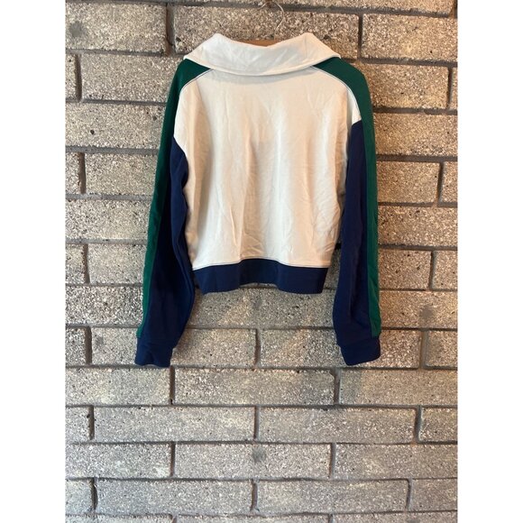 Prince Colorblock Half-Zip Pullover Sweatshirt In Blue/Green - Picture 5 of 6
